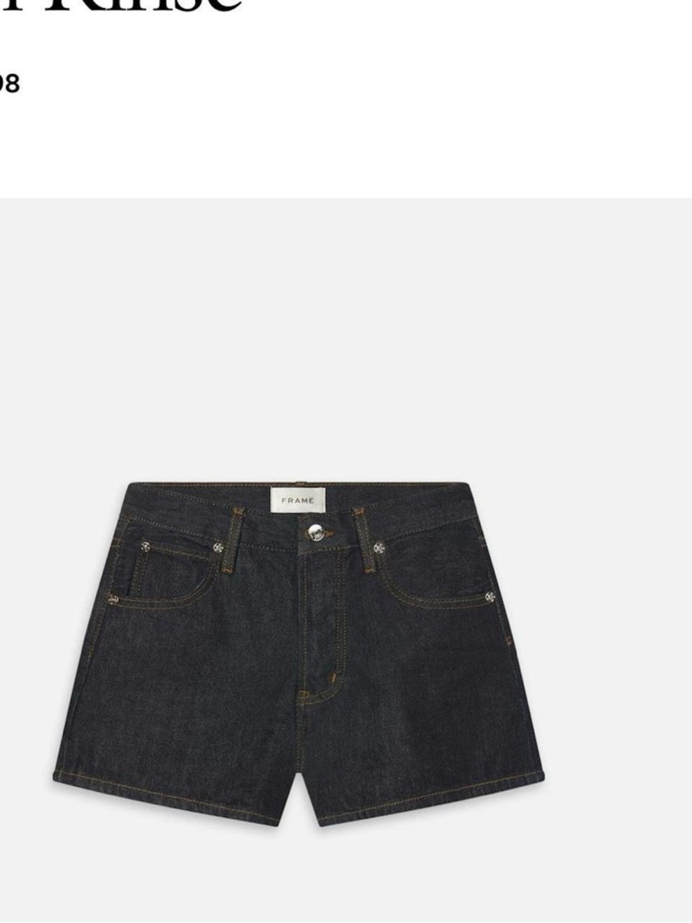 Frame Denim Dark Indigo Jean Shorts